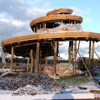 Spiral straw bale home