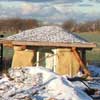 Small straw bale hut